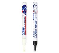 Artline Fabric Pens for Clothes - Black Laundry Marker Pen & White Marker for Dark Materials - Quick-Dry Ink - 0.7mm & 1.2mm Bullet Tips - Ideal for Labelling & Design - Genuine Fabric Markers