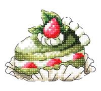 Artline Green Tea Cake Fridge Magnet Cross Stitch Kit DIY Embroidery Kit