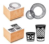 Artline Kawaii Rubber Stamp (Set of 2 - Artistry Design) Rubber Stamps for Crafting, Diary and Journal, 25x30mm Impression, Wipe-Clean - Non-Inked Scrapbooking & Stamping Supplies