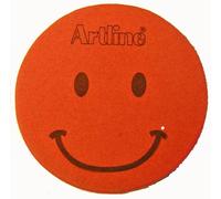 Artline Magnetic Smiley Face Circular Whiteboard Eraser - Red