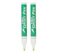 Artline Pack of 2 Cream Grout Pens for Restoring Old & Discoloured Tile Grout - Permanent, Quick-Dry, Waterproof Ink - 2.0-4.0mm Chisel Tip - Genuine Supplies