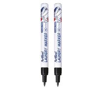 Artline Pack of 2 Laundry Marker Pens (Black). Wash Resistant Fabric Pens Permanent for Clothes & Light Linen, Fast Drying, No Fade After Washing - Genuine Fabric Markers