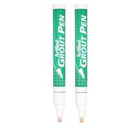 Artline Pack of 2 White Grout Pens for Restoring Old & Discoloured Tile Grout - Permanent, Quick-Dry, Waterproof Ink - 2.0-4.0mm Chisel Tip - Genuine Artline Grout Whitener for Bathroom Tiles
