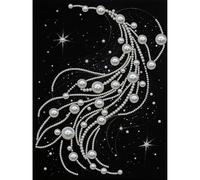 Artline Pearl Curve DIY Pearl Diamond Art Kits for Home Wall Decor with Frame 30x40cm