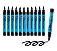 Artline Plumbers Permanent Markers | Professional Series | For Use On Wet Surfaces | Waterproof | EKPR-PLM | 1.5mm Bullet Tip | Pack of 12 | Black
