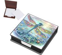 Artline PU Dragonfly Notecard Box Rhinestones Post It Dispenser