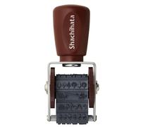 Artline Rotary Decoration Mini Rubber Stamp (Promenade) 10-in-1 Rubber Stamps for Crafting, Diary and Journal, Stamp Size: 0.8x0.18 Inches (4.5x20mm) - Non-Inked Scrapbooking & Stamping Supplies