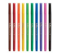 Artline Supreme Colouring Pens (Pack of 10 Vibrant Colours) - 0.6 mm Writing Width, Colouring Pens for Adults, Water-Based Ink Art Set for Writing, Sketching & Hatching - Genuine Art Supplies