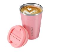 Artlive Travel Mug, Coffee Cup Insulated & Reusable Travel Cup - Thermal Stainless Steel Eco-Friendly with Leakproof Lid - Hot & Cold Coffee Mug 380ml (Pink)