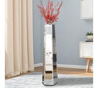 Artloge 77Cm Tall Mirror Floor Vase Thin Sophisticated Vessel For Dried Flowers