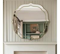 Artloge 80X80Cm Large Glass Wall Mirror Beveled Golden Rim Accent Mirror Entryway Bathroom Decor