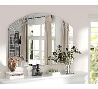 Artloge Arched Venetian Mirror Beveled Glass : 100 x 70cm Luxury Large Wall Mirrors Wall-Mounted with Beveled Glass Edge Frame Decorative Vanity Mirrors for Living Room,Diner Room,Bathroom