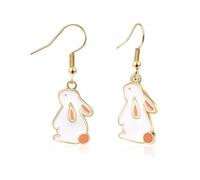 Artlunar Funny Bunny Earrings for Women Cute Rabbit Alloy Dangle Earrings Jewery Gifts, Standard, Acrylic, No Gemstone