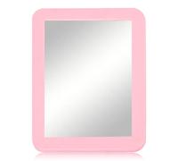 ARTLYMERS Magnetic Locker Mirror, 5x7 Real Glass Small Mirrors for Locker with Magnetic Backing, for School Locker, Bathroom, Household Refrigerator, Locker Accessory(Pink)