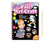 ArtMagic Magic Water Coloring Book - Reusable Sticker & Activity Pad for Kids Ages 4-8, Princess & Animals Theme, Mess Free Travel Toys for Airplane Car, Birthday Gifts for Girls and Boys(Black)