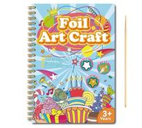 ArtMagic Magic Water Coloring Book - Reusable Sticker & Activity Pad for Kids Ages 4-8, Princess & Animals Theme, Mess Free Travel Toys for Airplane Car, Birthday Gifts for Girls and Boys(Blue)