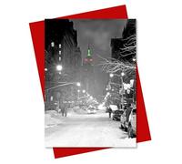 ArtMalore Empire State Building Christmas New York City Holiday Greeting Card - 5x7 Inch, Blank Inside, Premium Card Stock, Eco-Friendly Envelope, Made in USA