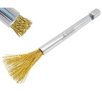 Artman Instruments Bur Cleaning Brass Wire Brush Dental Nail Drill Bit Cleaning Bur Cleaning Brush Copper Bristles Adjustable Length