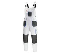 ARTMAS Classic White Bib Work Trousers Canvas Polyester Cotton Multi Pockets Durable Protective Workwear 30 32 Inch 48 Eu