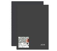 Artme A3 Sketch Pad 2PK Portrait 30 Sheets 160gsm Spiral Bound Drawing Book