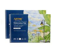 Artme A3 Watercolour Pad 2pk Landscape 300gsm 12 Sheets Cold Pressed Paper
