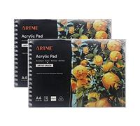 ARTME A4 Acrylic Paper Pad 2pcs12 Sheets 400gsm Spiral Bound Landscape