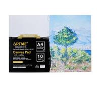 ARTME A4 Canvas Pad 10 Sheets 280gsm Cotton for Oil Acrylic Painting