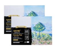 ARTME A4 Canvas Pad 2Pk, 10 Sheets 280gsm Cotton for Oil Acrylic Painting