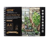 ARTME A4 Mixed Media Pad 30 Sheets 200gsm Spiral Bound Sketchbook for Art