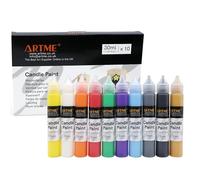 ARTME Candle Paint Set 10 Colours 30ml 3D Effect Tubes for Wax Decorating