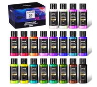 ARTME Iridescent Acrylic Paint Set, 20 Chameleon Colors in 2 oz/60ml Bottles, Color-shifting Acrylic Paint Perfect for Artists, Beginners on Canvas, Rocks, Wood, Fabric, Ceramic