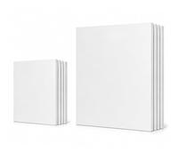 ARTME Stretched Canvas 8pcs 100% Cotton 24x30cm x 4pk & 30x40cm x 4pk | 280gsm Triple Primed Acid Free Medium Grain Surface For Acrylic Oil Gouache Tempera Students Beginners And Artists