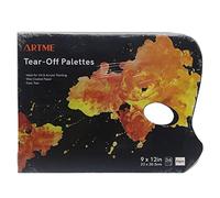 ARTME Tear Off Palette Pad 36 Sheets 9 x 12 in Wax Coated Paper for Artists