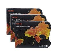 ARTME Tear Off Palette Pad 3pcs 36 Sheets 9 x 12 in Artist Wax Coated Paper