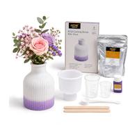 ARTME Vase Craft Set DIY Plaster Kit Purple White Home Decor Gift