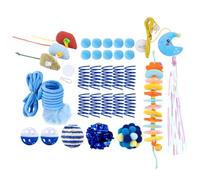 Artmitz Interactive Cat Toys Bundle - 31 Piece Kitten Cat Toy Set with Door Hanging Teaser, Bell, Fuzzy Balls, Springs, Teething Stick & Catnip Mouse - Fun Indoor Play for Cats & Kittens (Blue)