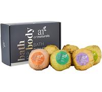 ArtNaturals Bath Bombs Gift Set - 6 x 4 Oz - Ultra Essential Oil - Handmade Spa Bomb Fizzies - Natural Shea Butter for Moisturizing Dry Skin
