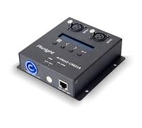 ArtNet DMX 1024 Ethernet Lighting Controller Interface，2 Universe/Truss Mountable/PoE CR021R PowerCON Version