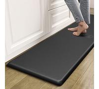 Artnice Non Skid Rubber Kitchen Mat, Anti Fatigue Standing Mat, Cushioned Comfort Kitchen Floor Rugs, Waterproof East to Clean (50x180cm,Black)