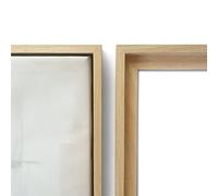 Artnova Floating Canvas Frame 30x40cm (Wood Colour) - Wooden Frame Mounted with Hanging Kit Included - Sturdy Pine Wood Frame for Wall Display - Elegant Design