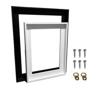 Artnova Floating Frame for Canvas 40 x 50cm (Black) - Premium Wooden Photo Wall Display With Mounting Kit - Durable Pine Wood, Elegant and Modern Design