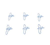 ARTOCT 100pcs Blue Birds Paper Clips Creatively Cute Plated Metal Bookmark Paper Clips for School Office Library