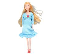 ARTOCT 11 Joint Moveable Pregnant Doll, Fashion Toy for Girls with Removable Belly, DIY Educational Parenting Interaction Kids Gift (blue)