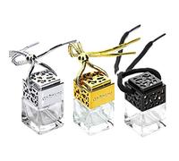 ARTOCT 3Pcs Empty Perfume Fragrance Diffuser Glass Bottle Home Car Hanging Air Freshener Pendant Ornament for Car,Living room Bedroom Bathroom