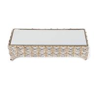 ARTOCT Iron Cake Stand with Crystal Mirror, 30x12cm