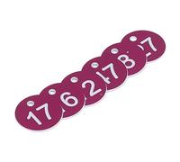 ARTOCT Numbered Label, Round Simple Beautiful Beehive Tag with Numbers 1 to 100, for Beekeeping Animal Husbandry Breeding Supplies (Numbers 1-50)