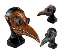 ARTOCT Plague Doctor Mask Birds Long Nose Beak Steampunk Mask Halloween Cosplay Costume Props (a)