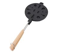 ARTOCT Walnut Cookie Mold Maker 12 Holes Aluminum Alloy Wood Nonstick Flower Shape Oreshki Baking Mold for Kitchen Gas Stove (Black)