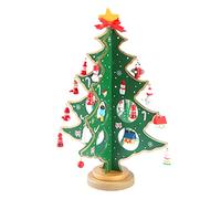 ARTOCT Wooden Christmas Tree,Small Tabletop Christmas Tree Decoration Mini Wooden DIY Xmas Tree for Bedroom Party Holiday Christmas Decoration