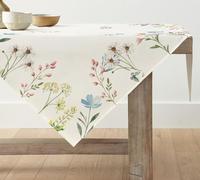 Artoid Mode Daisy Floral Flowers Leaves Spring Table Cloth, 85x85 cm Seasonal Summner Decorative Table Cover For Party Home Table Decorations